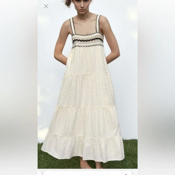 ZARA CONTRAST LACE DRESS SIZE M ZARA CONTRAST LACE DRESS SIZE M